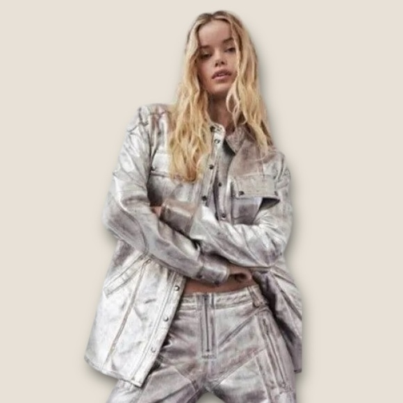 Nicholas K for Free People Metallic Seth Shirt - Picture 4 of 14